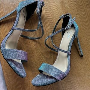 Mix No 6 iridescent strappy heels